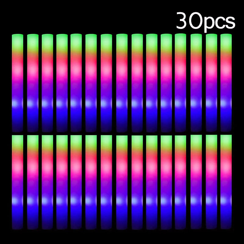 Palos Luminosos LED Fiesta Pack 15-30 - RGB Colores Eventos