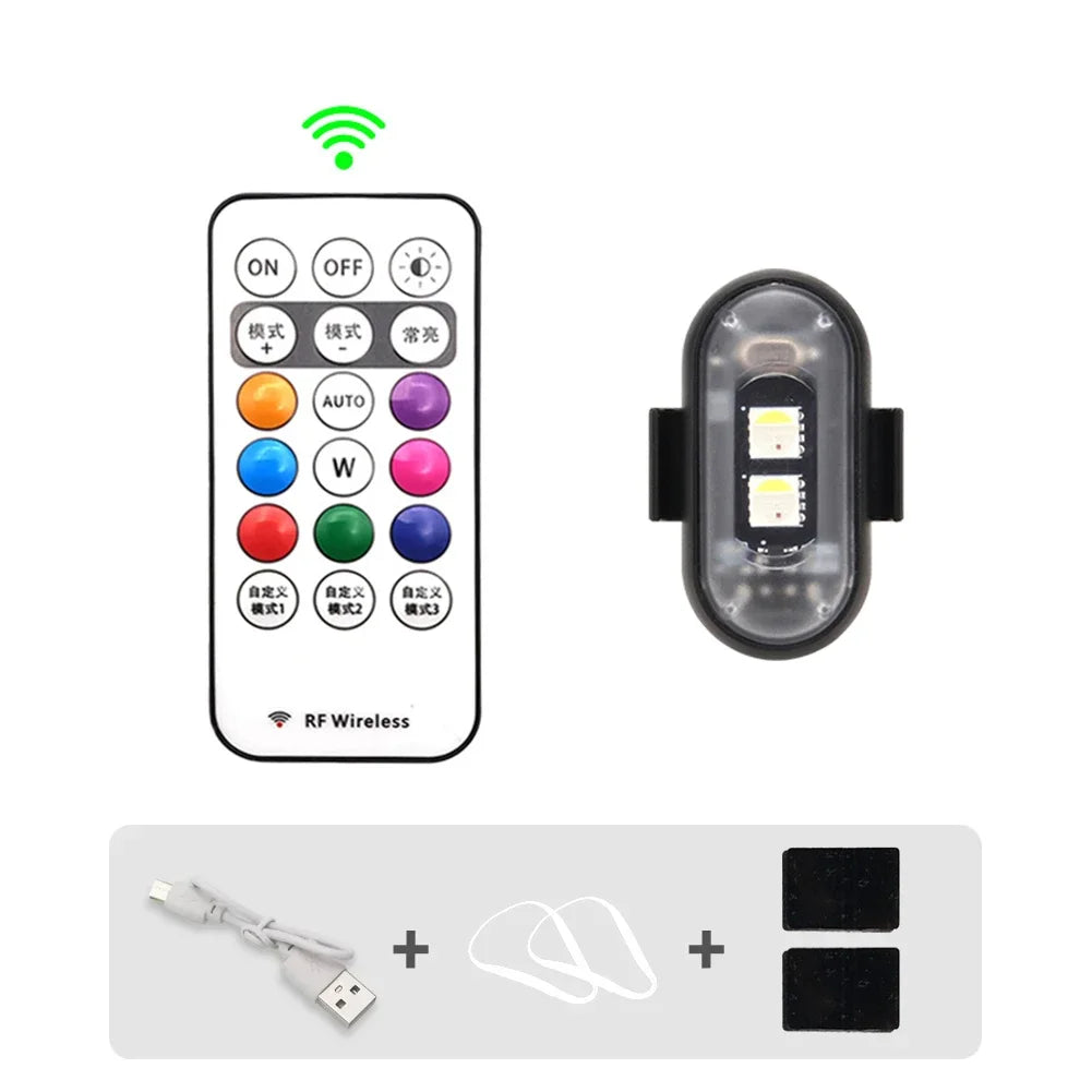 Luz Estroboscopica LED RGB - Advertencia Drones Motos