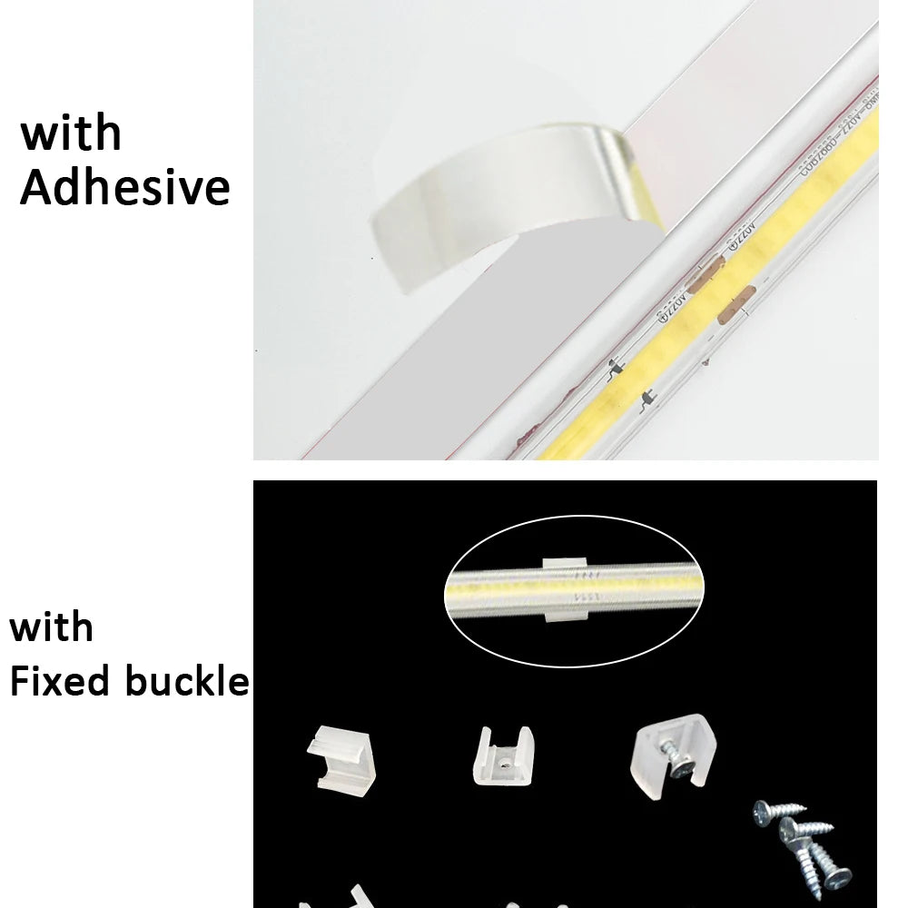 Tira LED COB 220V con Enchufe - Luz Continua Flexible