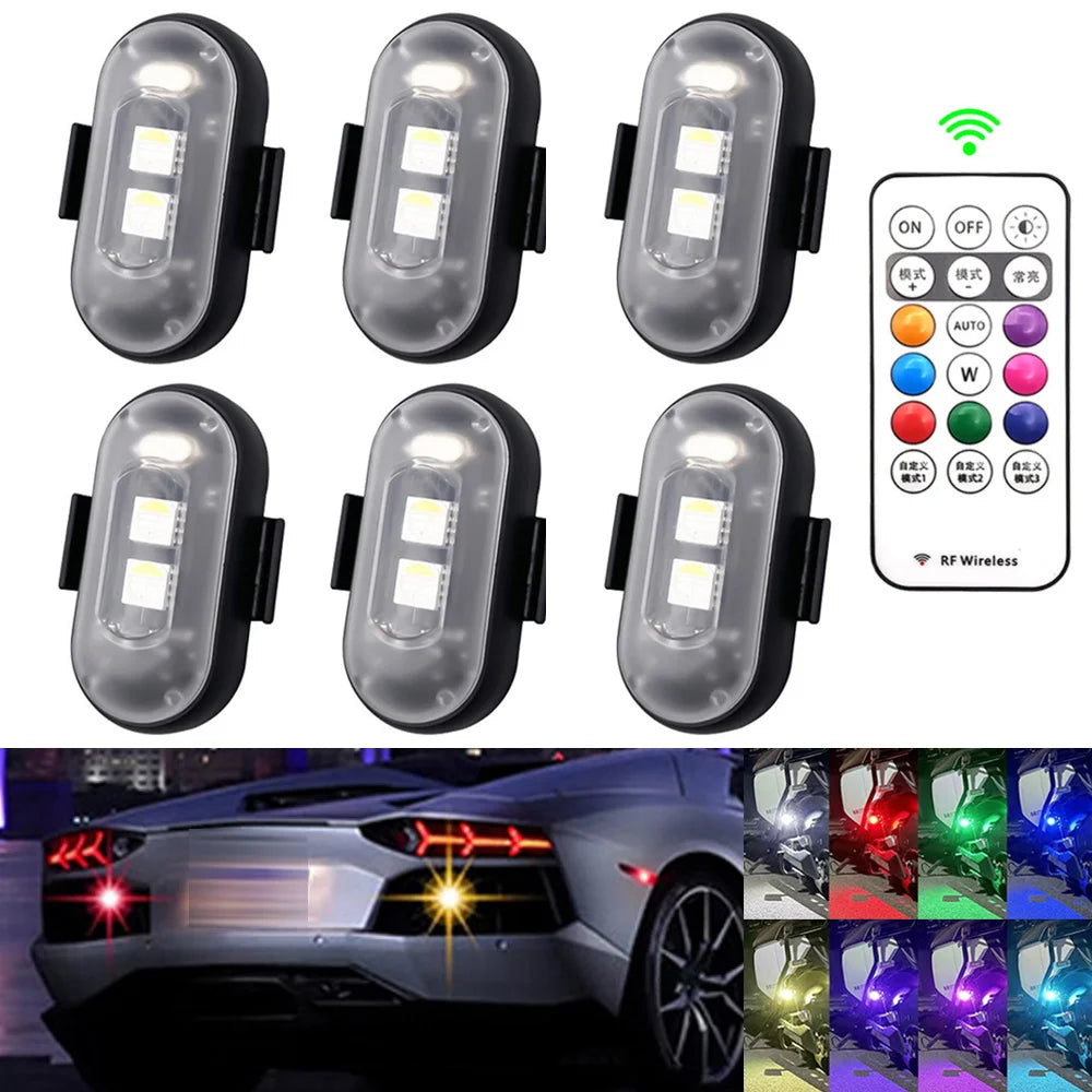 Luz Estroboscopica LED RGB - Advertencia Drones Motos