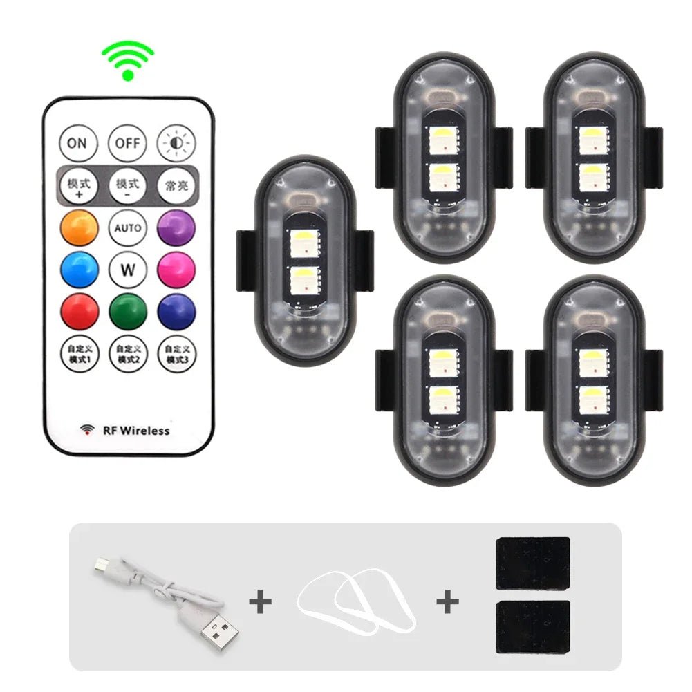 Luz Estroboscopica LED RGB - Advertencia Drones Motos