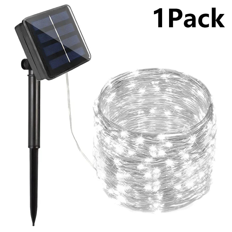 Guirnalda Solar LED 7-32m - Luces Jardin Exterior Impermeable