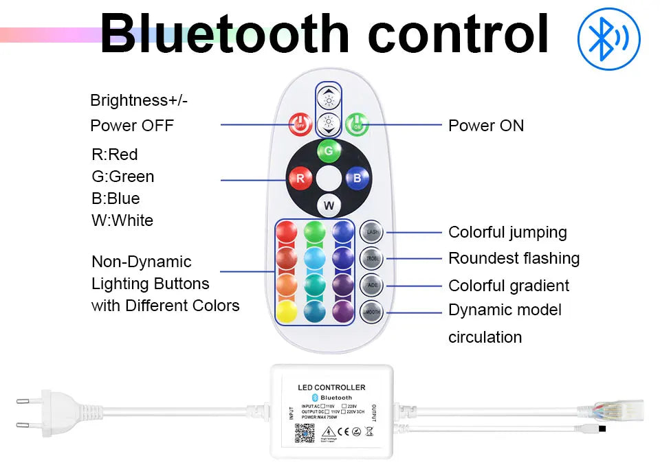 Tira LED Neon 220V RGB 1-100m - Exterior IP67 WiFi Tuya