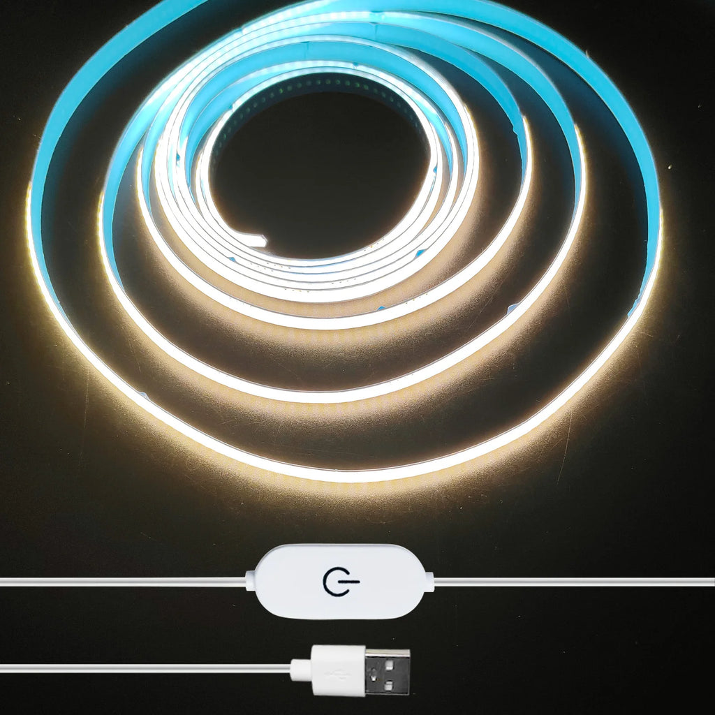 Tira LED COB USB 5V - 320 LEDs/m Táctil Regulable