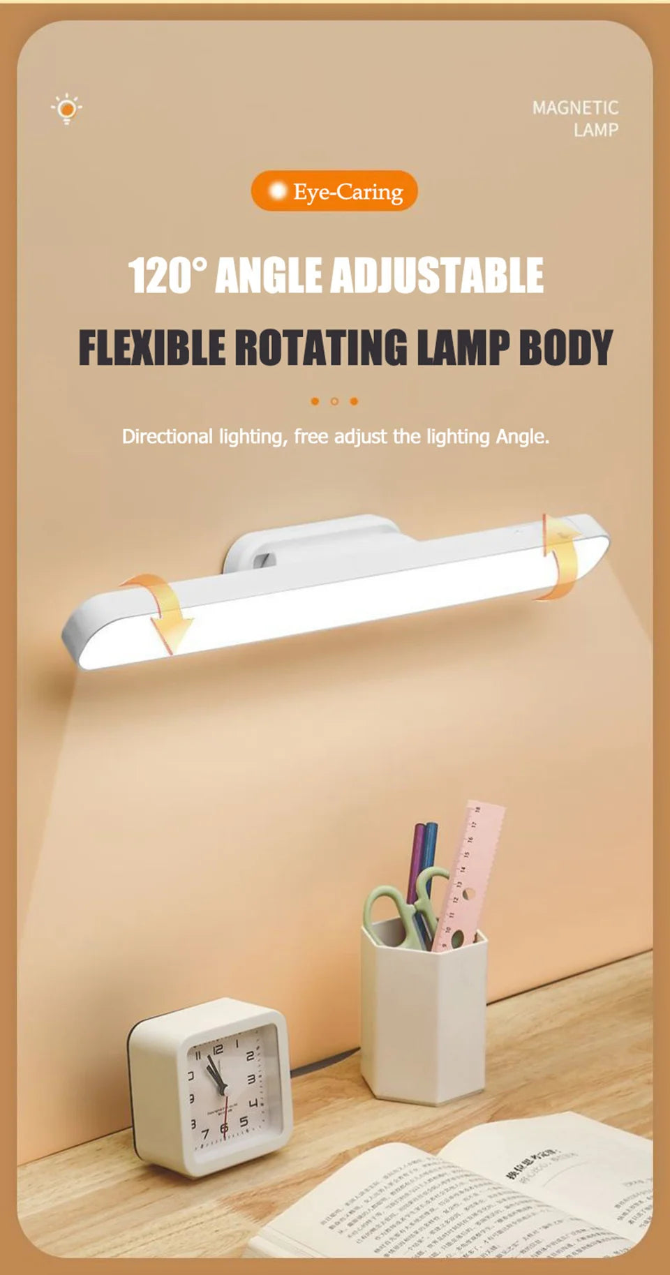 Lampara LED Magnetica Recargable USB - Colgante Armario 3 Colores