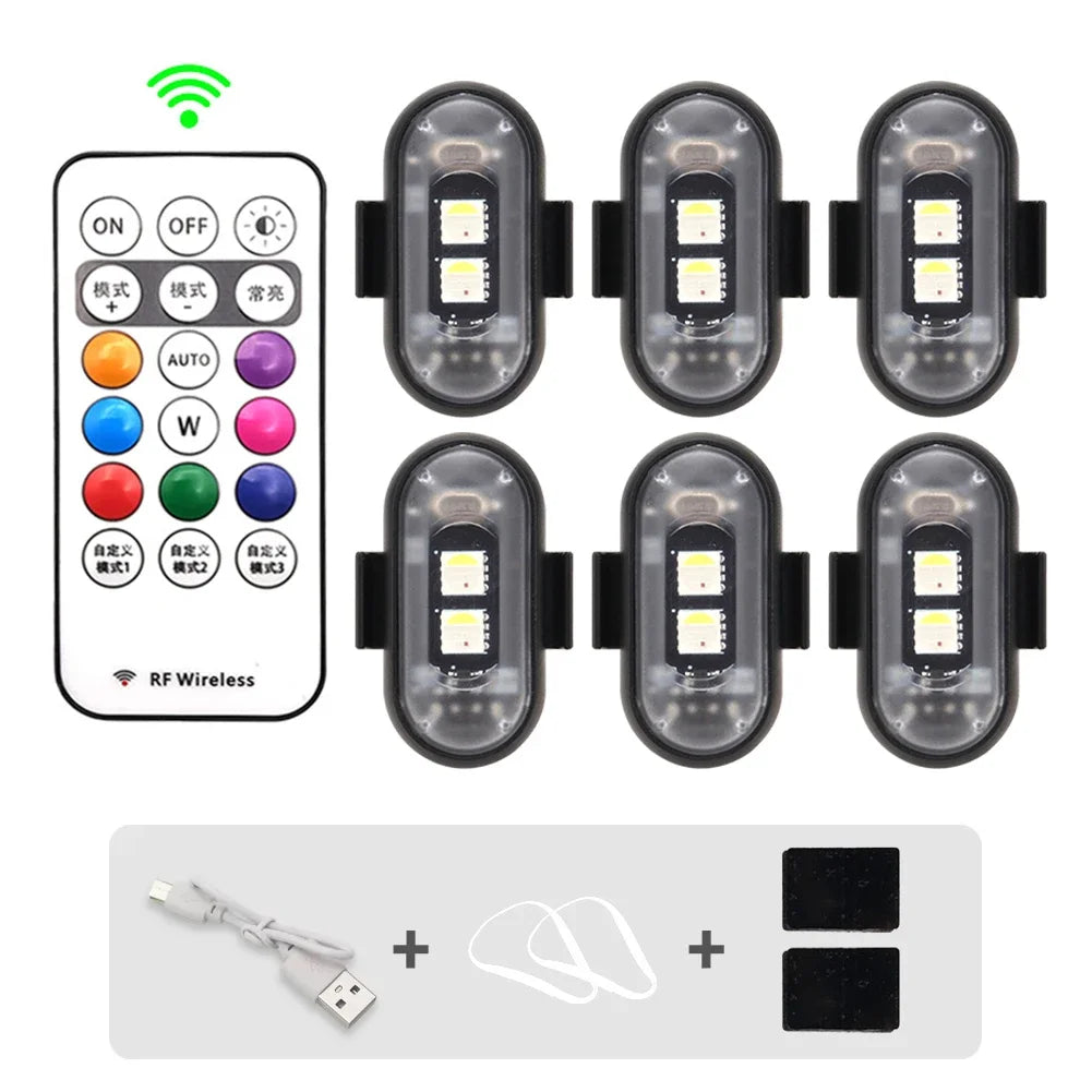Luz Estroboscopica LED RGB - Advertencia Drones Motos