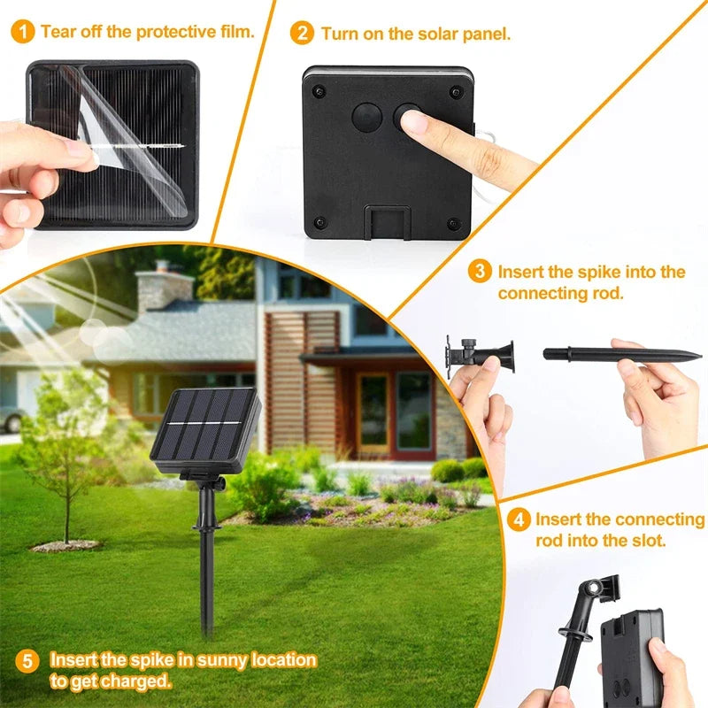 Guirnalda Solar LED 7-32m - Luces Jardin Exterior Impermeable