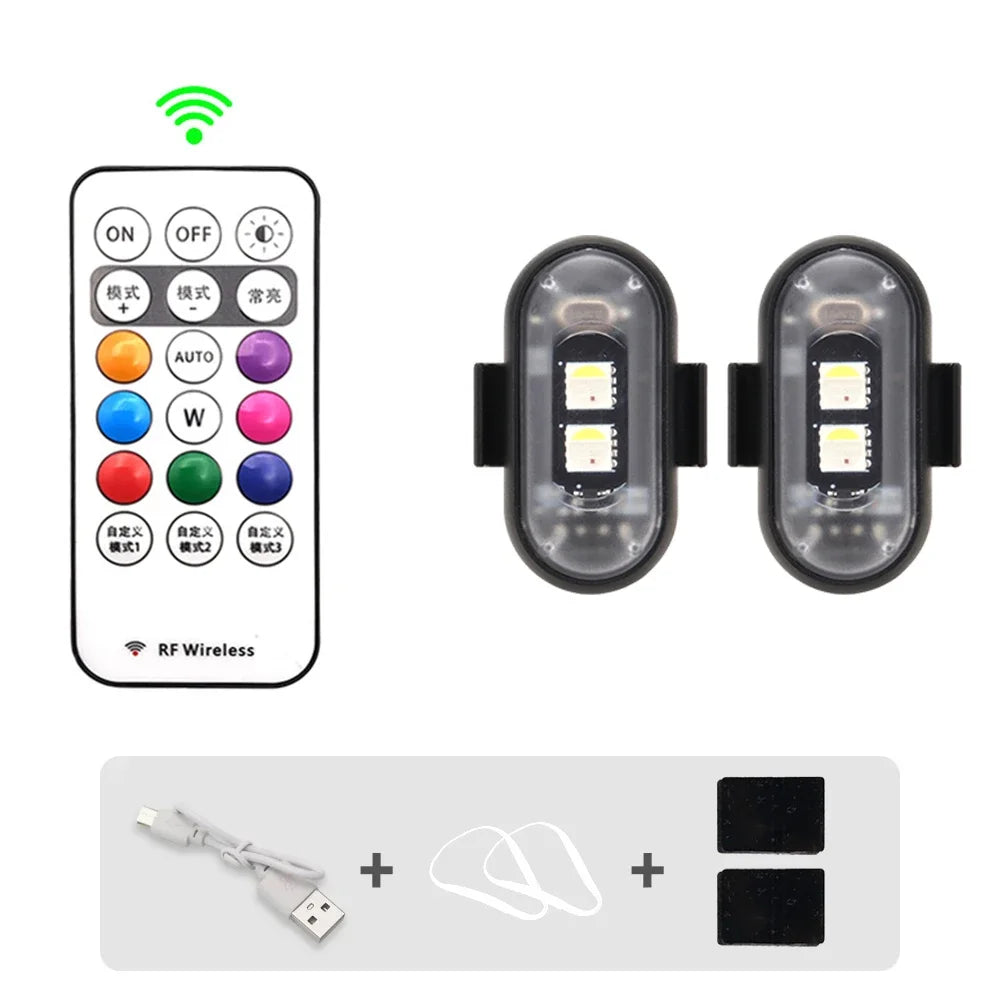 Luz Estroboscopica LED RGB - Advertencia Drones Motos