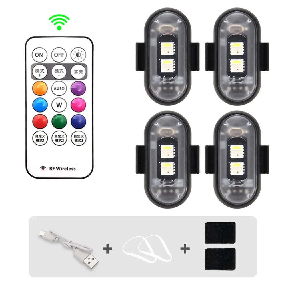 Luz Estroboscopica LED RGB - Advertencia Drones Motos