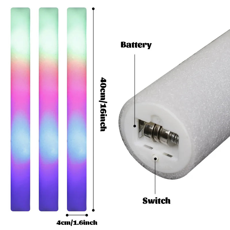 Palos Luminosos LED Fiesta Pack 15-30 - RGB Colores Eventos