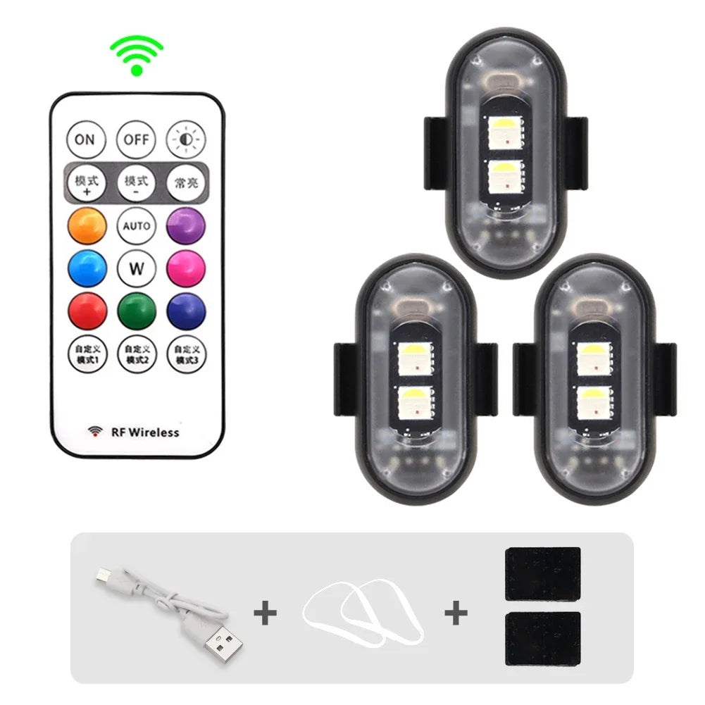 Luz Estroboscopica LED RGB - Advertencia Drones Motos