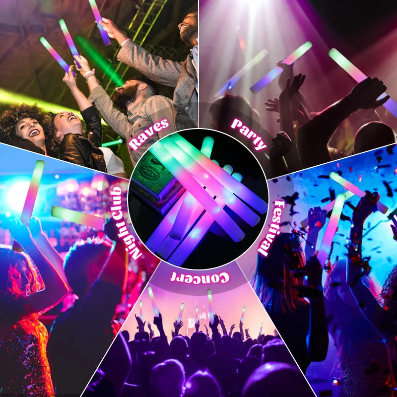 Palos Luminosos LED Fiesta Pack 15-30 - RGB Colores Eventos