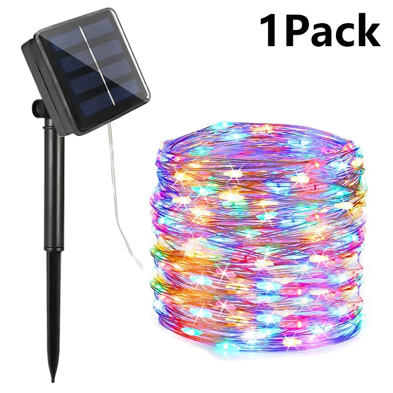 Guirnalda Solar LED 7-32m - Luces Jardin Exterior Impermeable