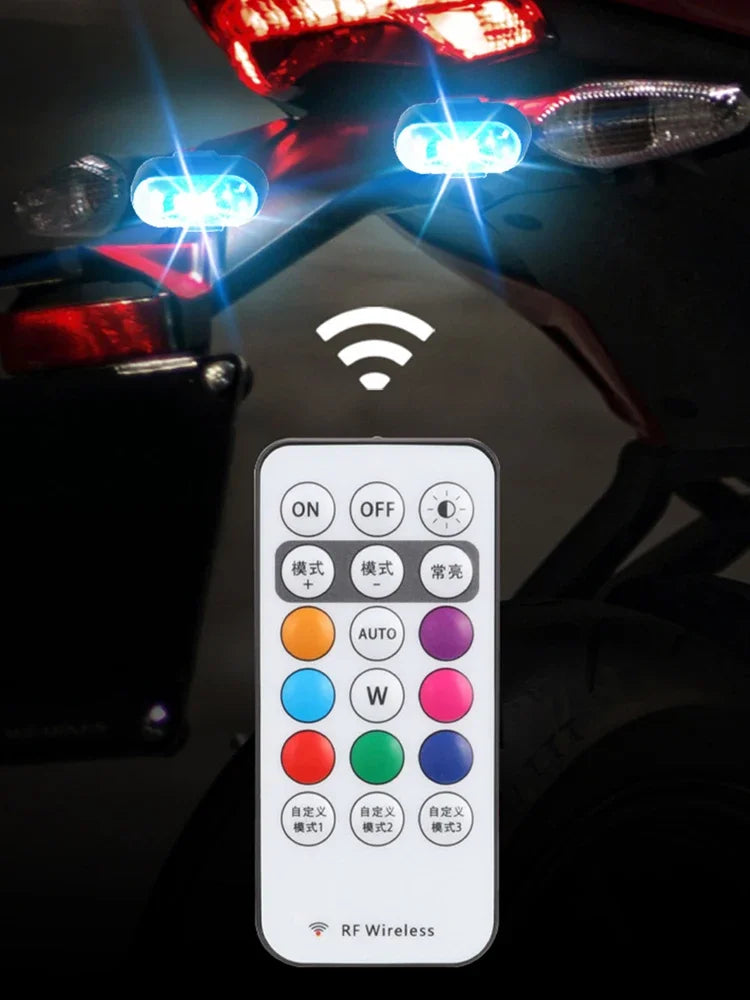 Luz Estroboscopica LED RGB - Advertencia Drones Motos