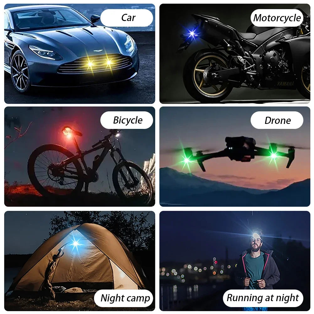 Luz Estroboscopica LED RGB - Advertencia Drones Motos