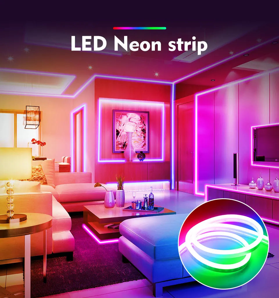 Tira LED Neon 220V RGB 1-100m - Exterior IP67 WiFi Tuya