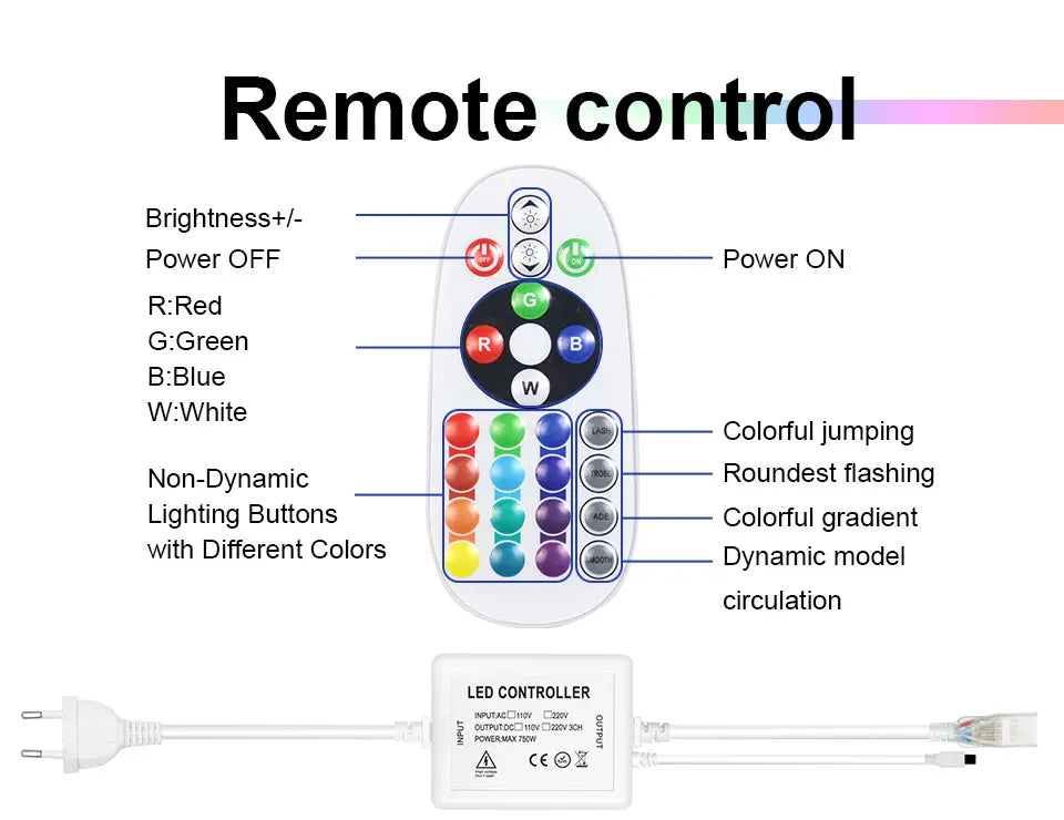 Tira LED Neon 220V RGB 1-100m - Exterior IP67 WiFi Tuya
