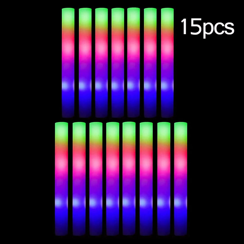 Palos Luminosos LED Fiesta Pack 15-30 - RGB Colores Eventos