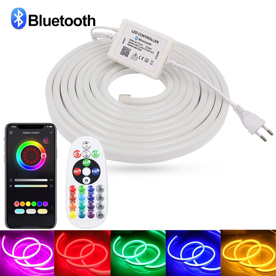 Tira LED Neon 220V RGB 1-100m - Exterior IP67 WiFi Tuya