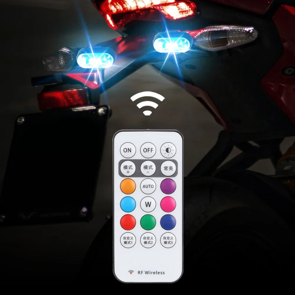 Luz Estroboscopica LED RGB - Advertencia Drones Motos