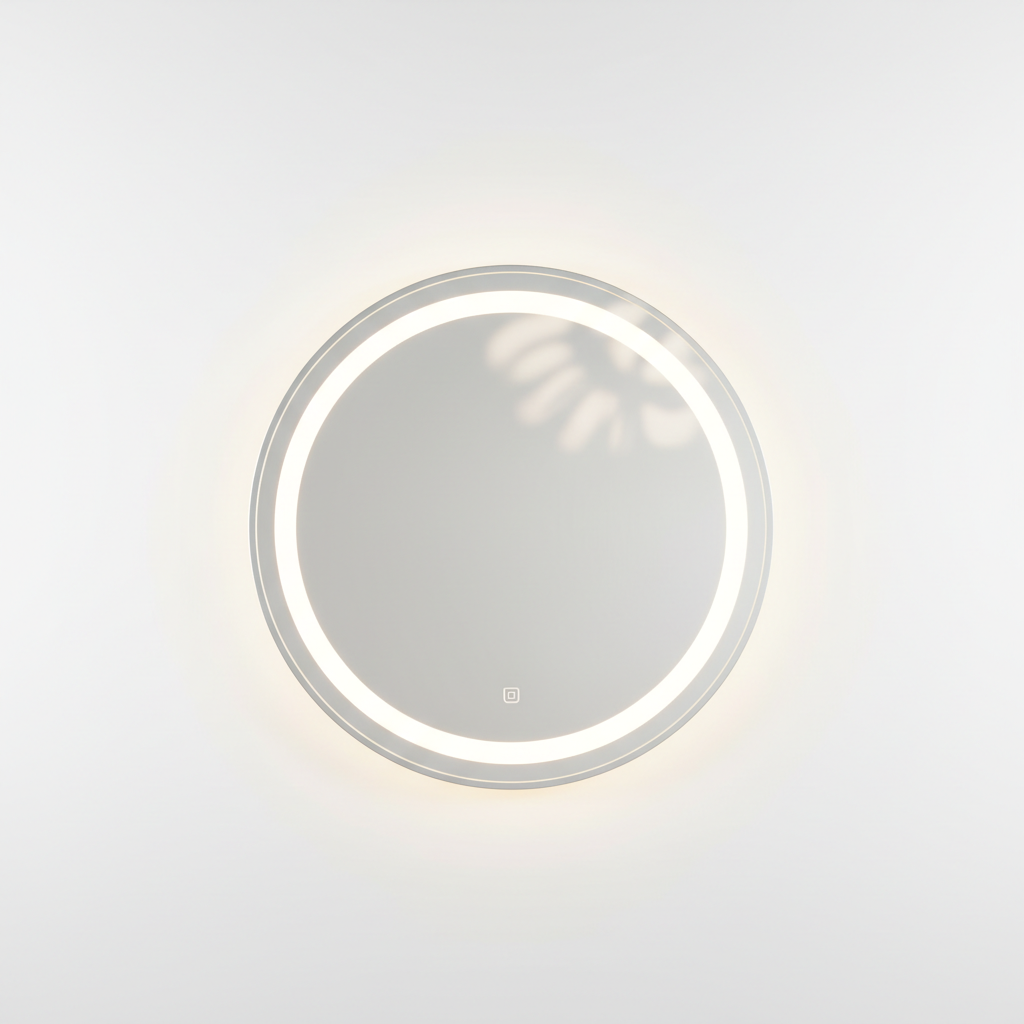 Espejo LED redondo frontal