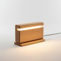 Lampara madera LED natural