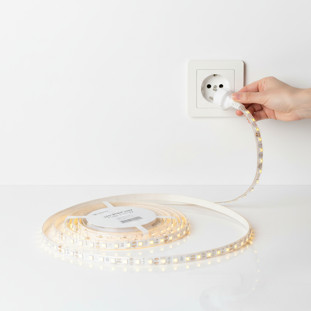 Tira LED 220V plug and play 10 metros