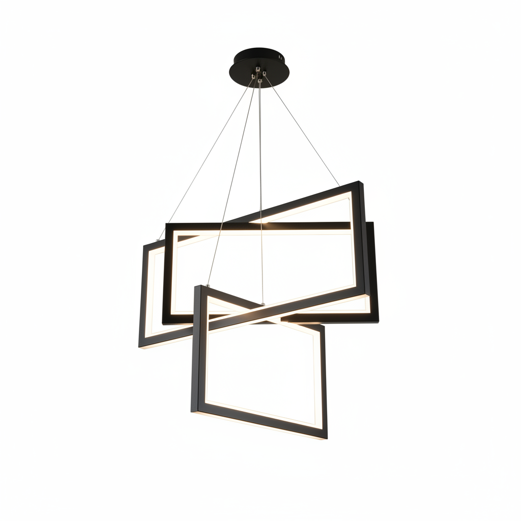 Arana LED minimalista angulo