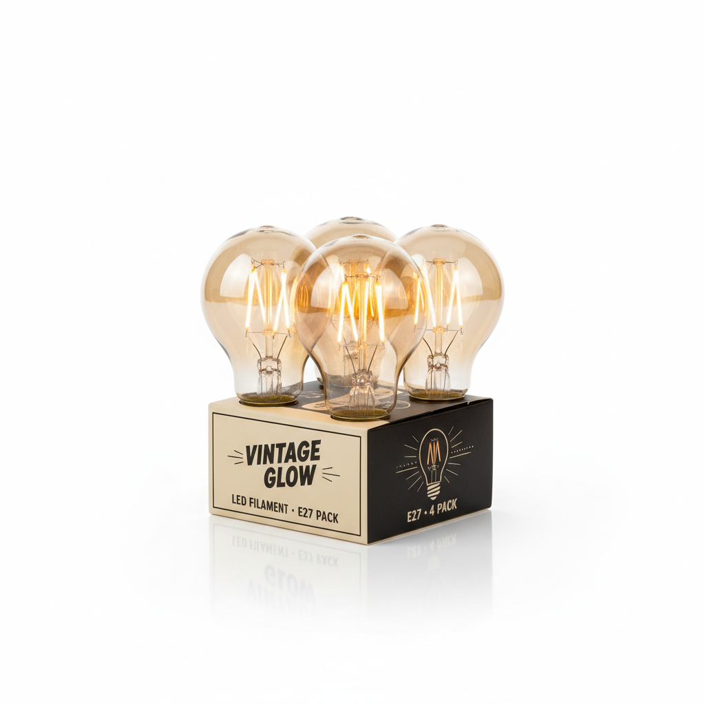 Bombillas vintage encendidas