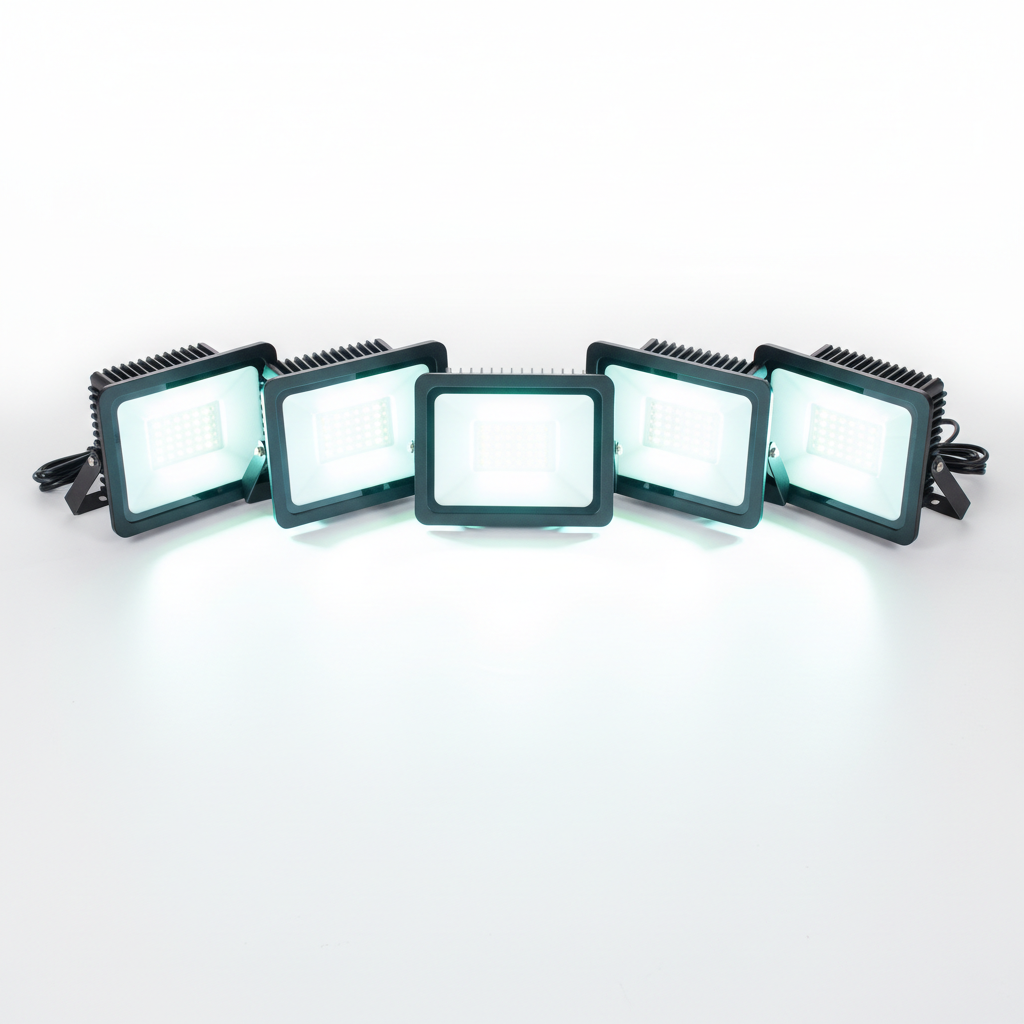 Foco LED 50W encendido