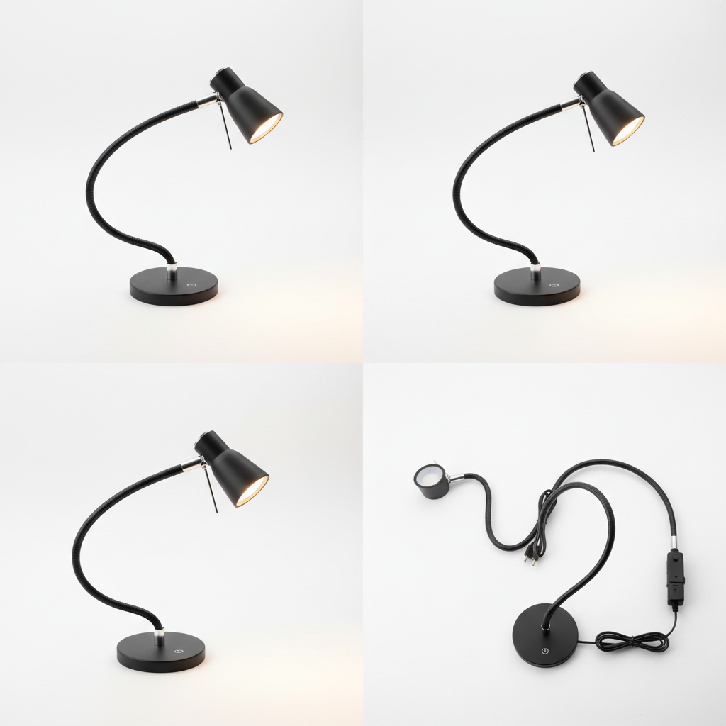 Lampara lectura LED brazo flexible
