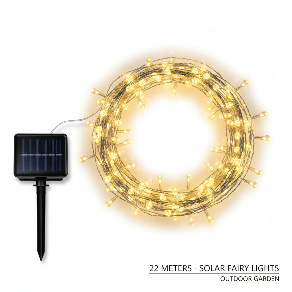 Guirnalda solar LED exterior