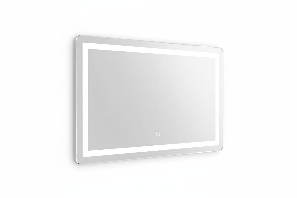 Espejo LED bano rectangular 80x60cm antivaho
